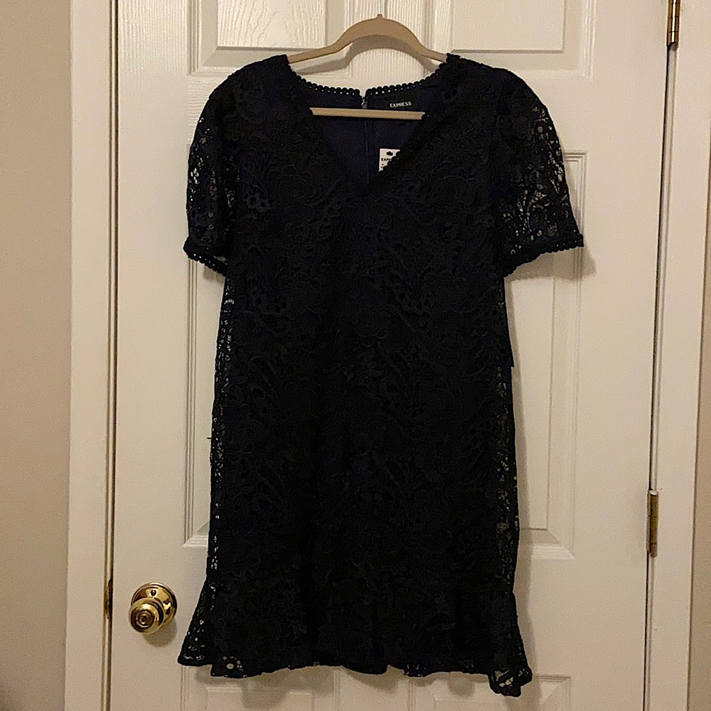 Dark Navy Express Lace Dress